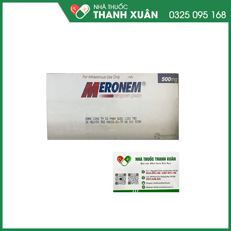 Meronem 500mg thuốc kháng sinh điều trị nhiễm khuẩn vi khuẩn